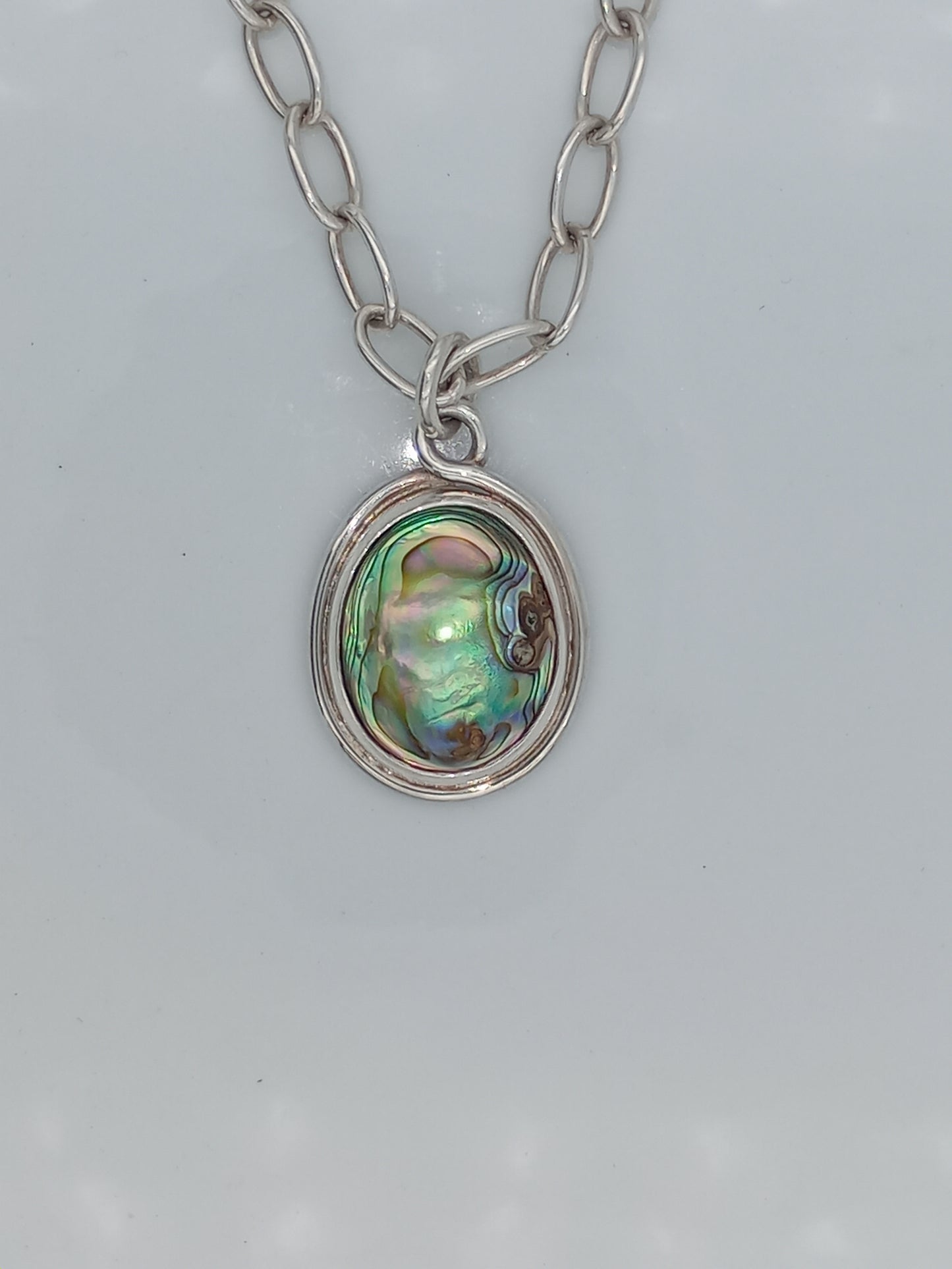 Natural Wild Pāua (New Zealand Abalone) Pearl Pendant Necklace
