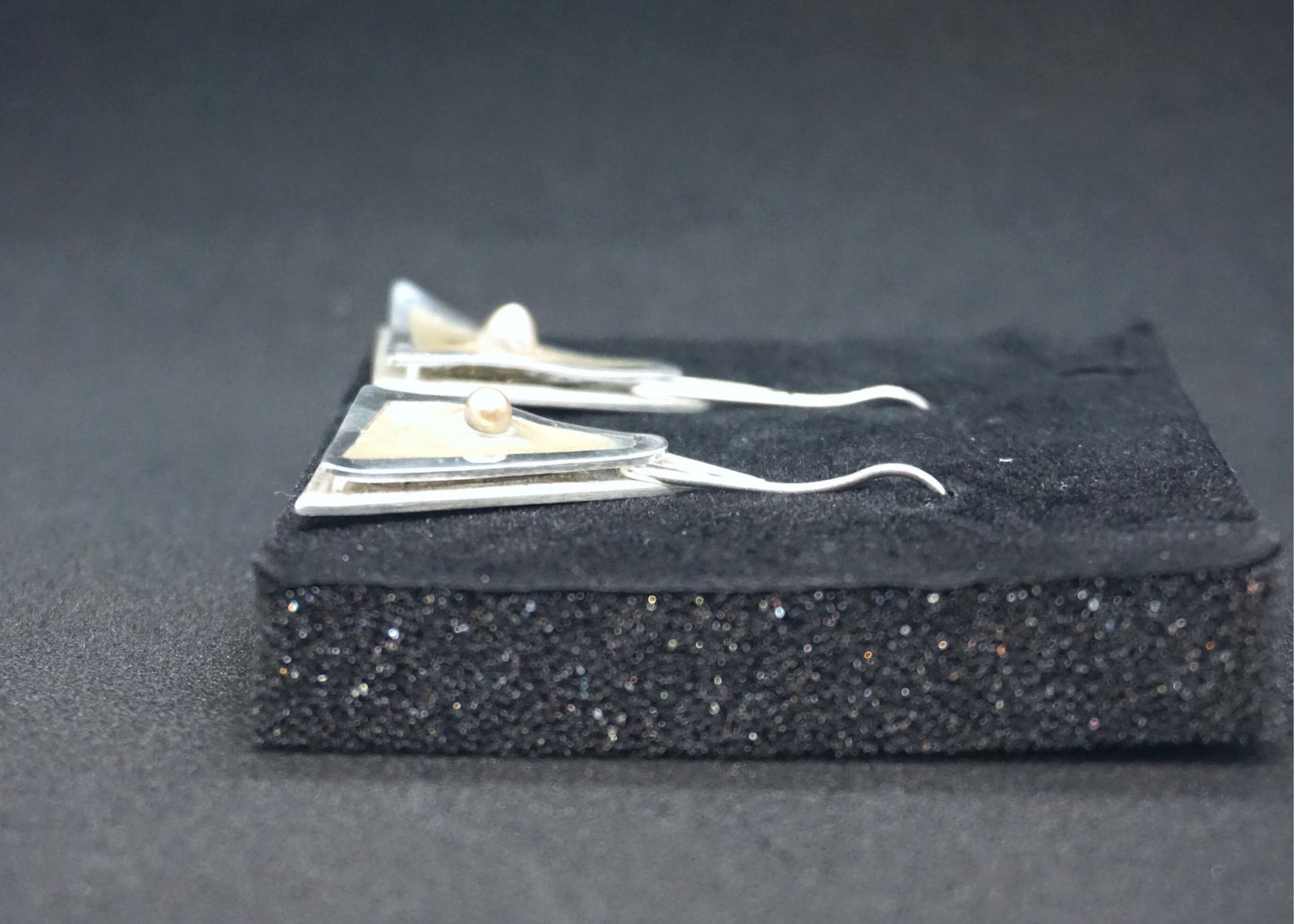 Silver Earrings Natural Wild Paua Blister Pearl