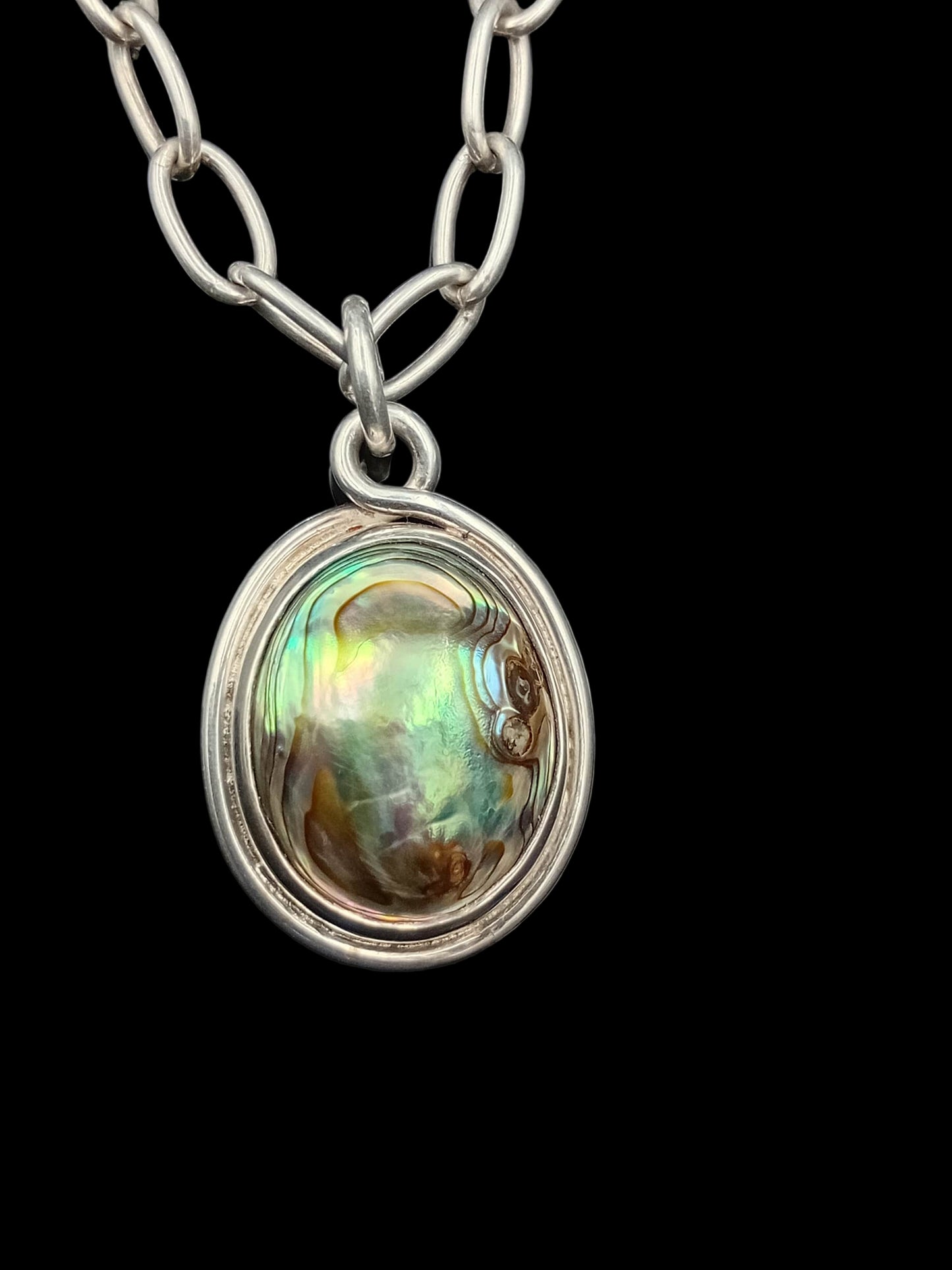Natural Wild Pāua (New Zealand Abalone) Pearl Pendant Necklace