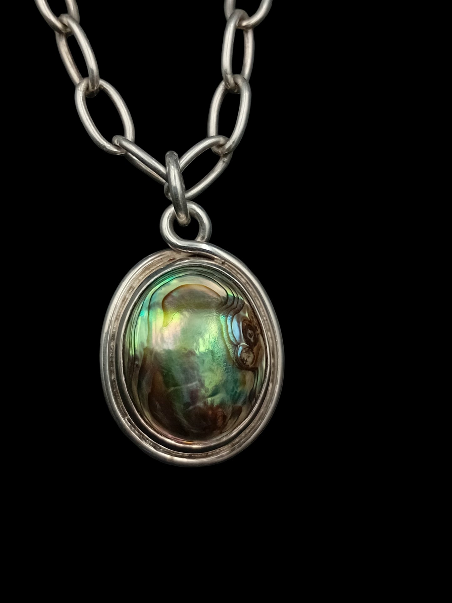 Natural Wild Pāua (New Zealand Abalone) Pearl Pendant Necklace